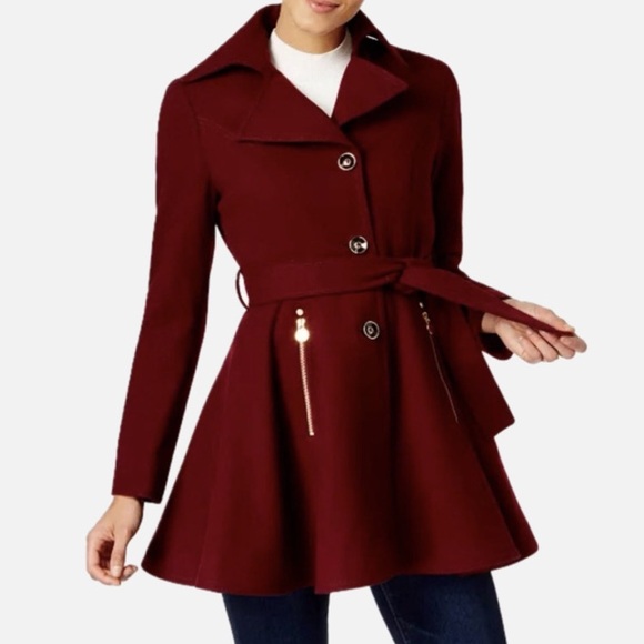 INC International Concepts Jackets & Blazers - INC International Concepts
I.N.C. Skirted Peacoat Burgundy